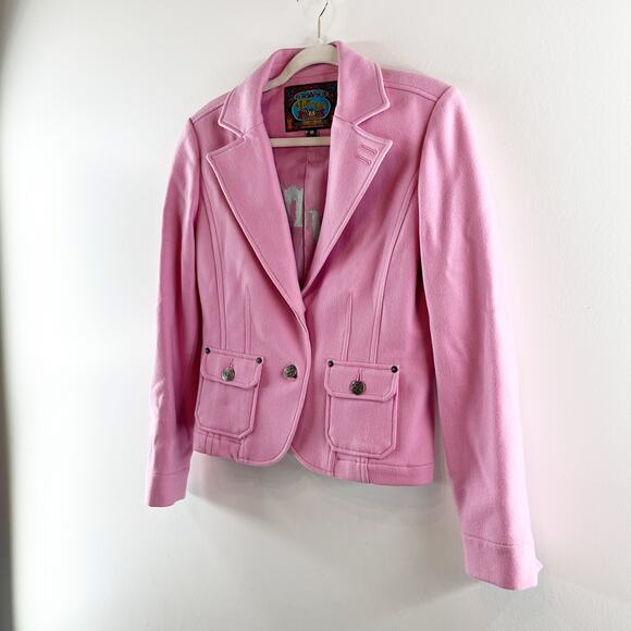 Fillmore Cropped Blazer Jacket Pink Medium - Picture 8 of 9